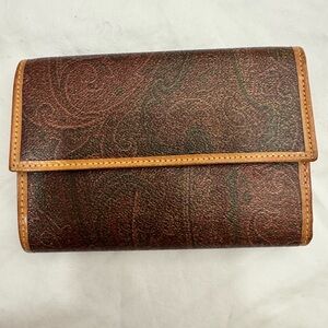 Entro vintage Brown and Tan rare paisley Wallet